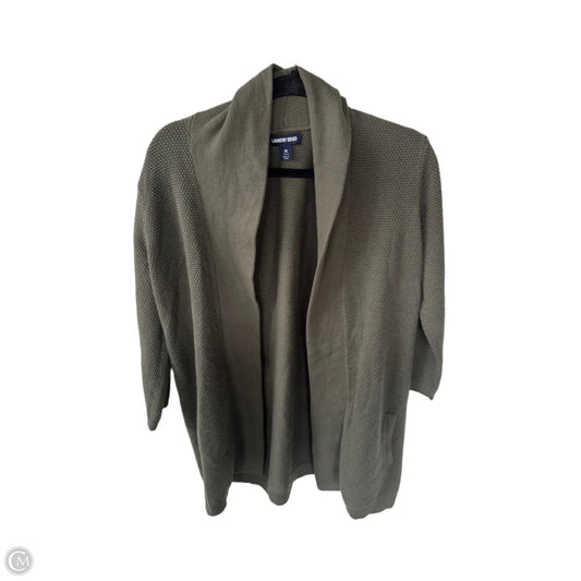 Sweater Cardigan By Lands End In Green, Size: M