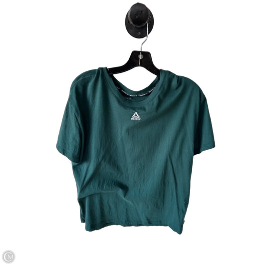 Athletic Top Short Sleeve By Reebok In Green, Size: Xl