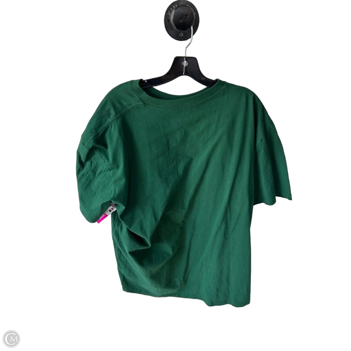 Top Short Sleeve Basic By Cme In Green & White, Size: 2x