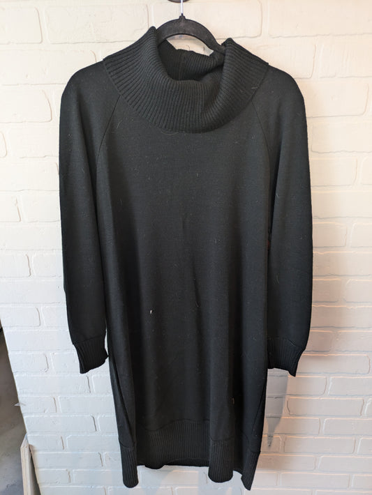 Dress Sweater By Nina Leonard In Black, Size: L