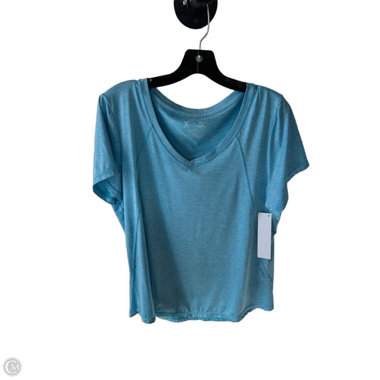 Athletic Top Short Sleeve By Xersion In Blue, Size: Xl