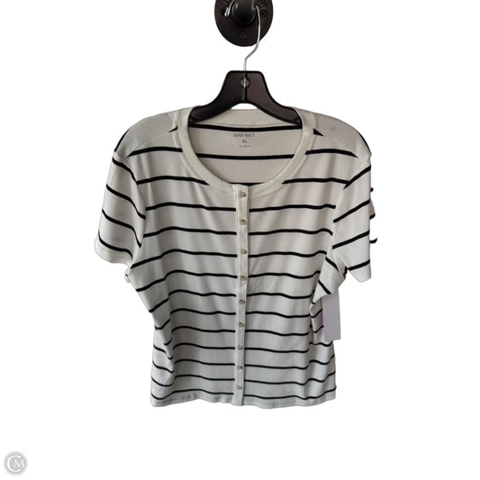 Top Short Sleeve By Nine West In Black & White, Size: Xl