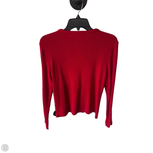 Sweater Cardigan By Madewell In Red, Size: L