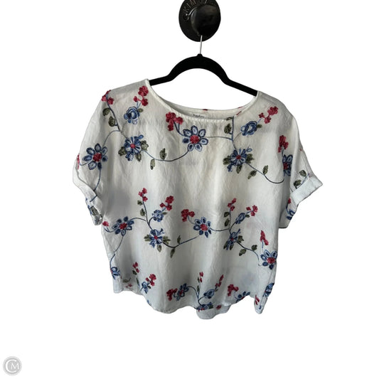Top Short Sleeve By Clothes Mentor In Blue & White, Size: 2x