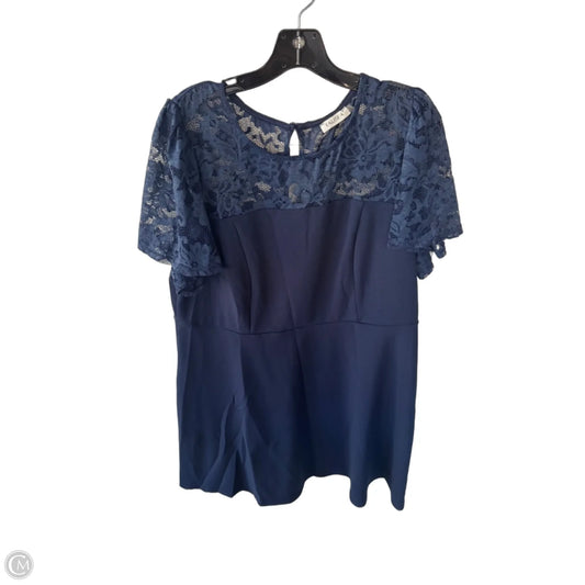 Dress Party Short By Clothes Mentor In Blue, Size: 1x