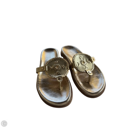 Sandals Flats By Jack Rogers In Gold, Size: 8