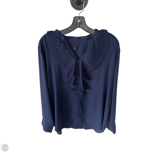 Top Long Sleeve By Ann Taylor In Blue, Size: Xl