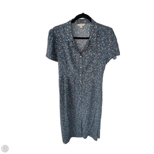 Dress Casual Midi By Lucky Brand In Blue & Brown, Size: L