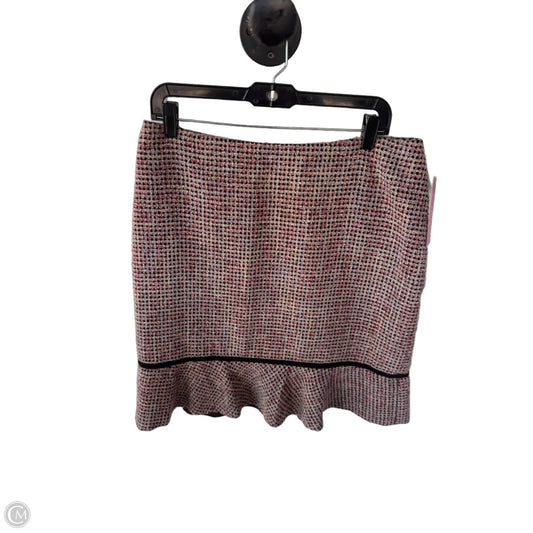 Skirt Mini & Short By Caslon In Black & Pink, Size: 14