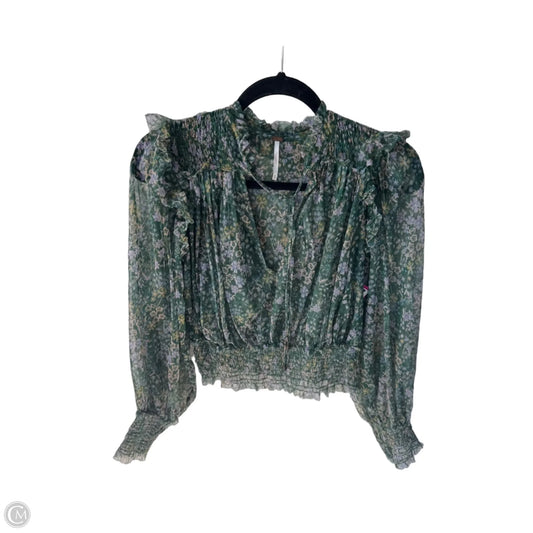 Top Long Sleeve By Free People In Green, Size: M