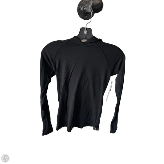 Athletic Top Long Sleeve Hoodie By Athleta In Black, Size: Xs