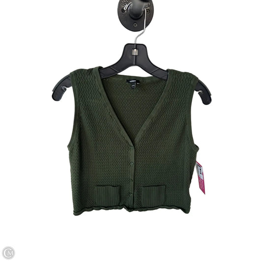 Vest Sweater By Express In Green, Size: M