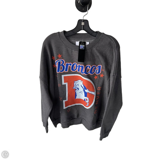 Sweatshirt Crewneck By Gameday Couture In Grey & Orange, Size: M