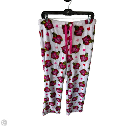 Pajama Pants By Clothes Mentor In Pink & White, Size: L