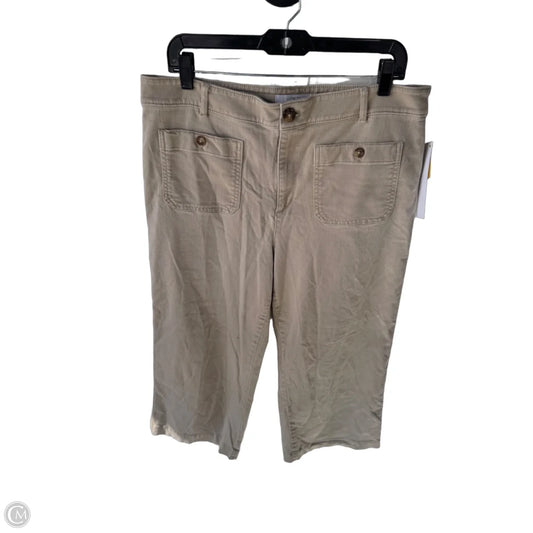 Pants Wide Leg By Loft In Tan Denim, Size: 14