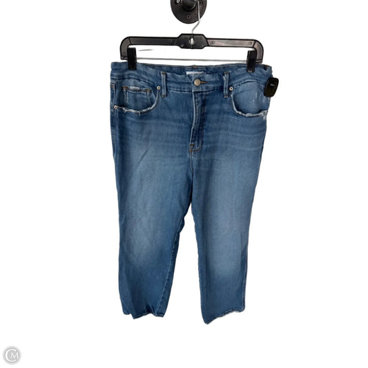 Jeans Straight By Good American In Blue Denim, Size: 14
