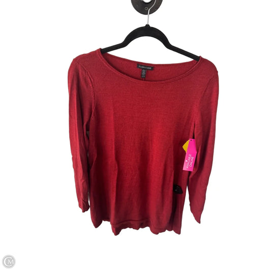 Sweater By Eileen Fisher In Red, Size: Xs