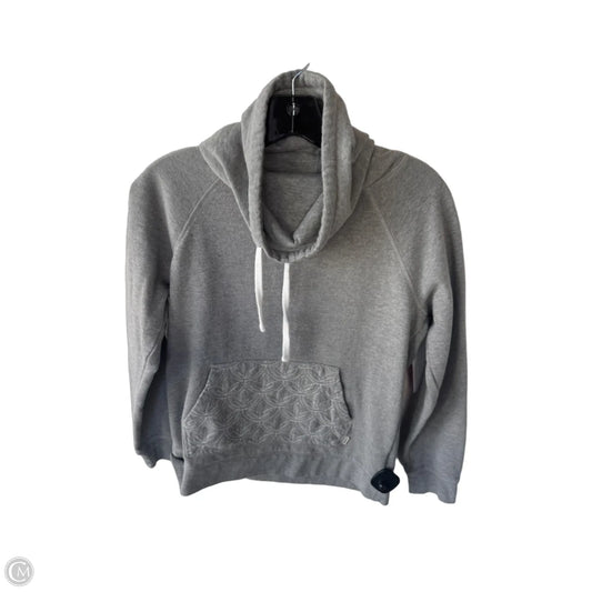 Sweatshirt Collar By Burton In Grey & White, Size: S