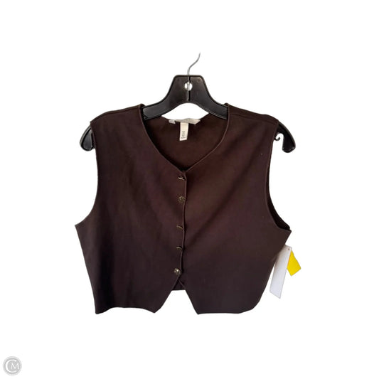 Vest Other By H&m In Brown & Gold, Size: L