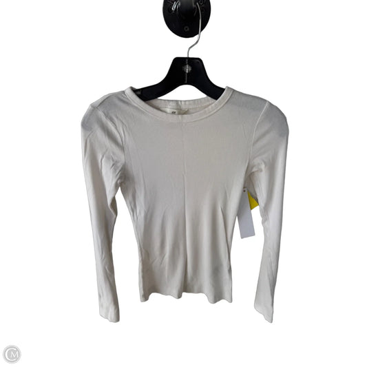 Top Long Sleeve Basic By H&m In Cream, Size: Xs