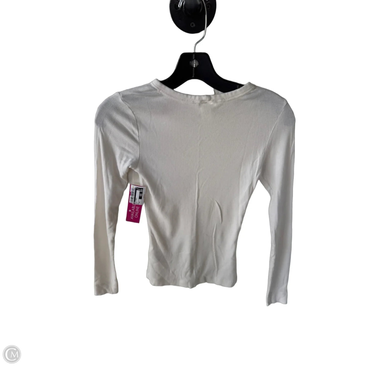 Top Long Sleeve Basic By H&m In Cream, Size: Xs