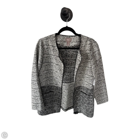Blazer By Chicos In Black & White, Size: M