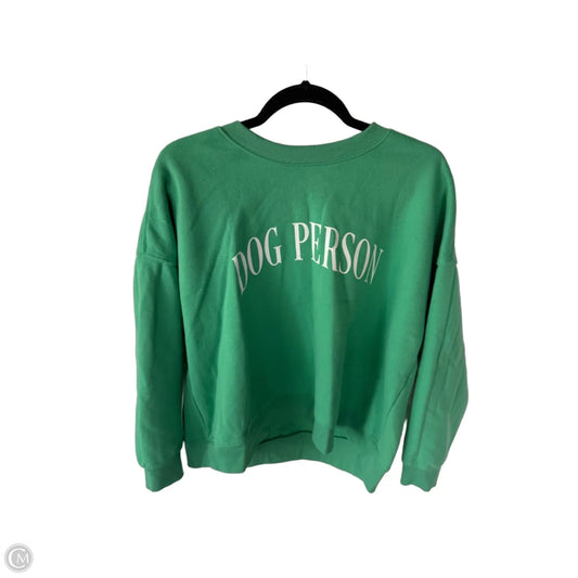 Sweatshirt Crewneck By Sonoma In Green & White, Size: Xlp