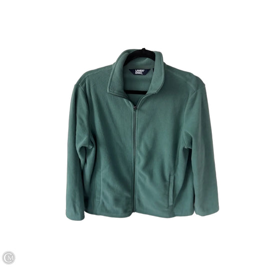 Jacket Fleece By Lands End In Green, Size: Lp