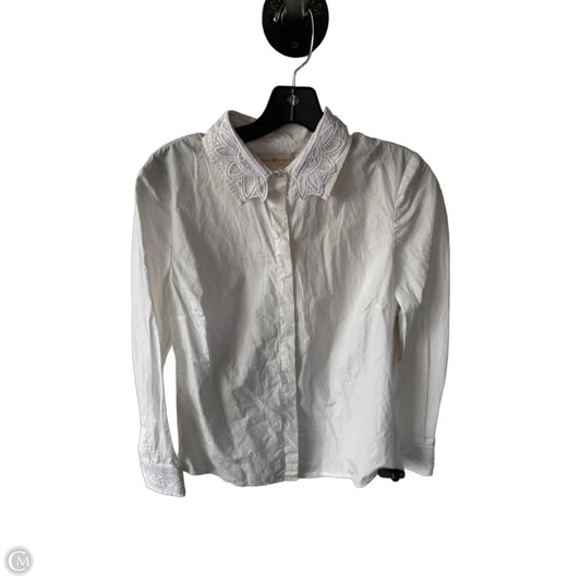 Top Long Sleeve Designer By Tory Burch In White, Size: S