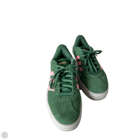 Shoes Sneakers By Adidas In Green & Pink, Size: 8.5