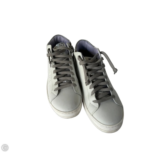 Shoes Sneakers By P448 In Silver & White, Size: 8.5