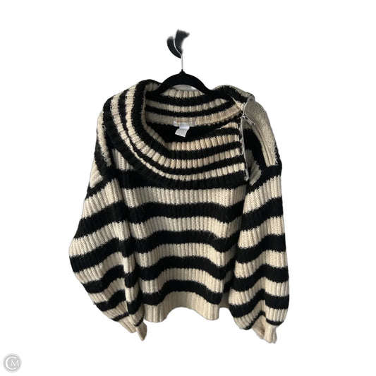 Sweater By Design History In Black & Tan, Size: L