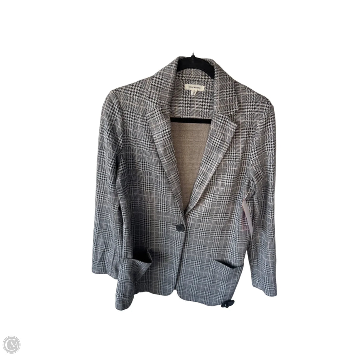 Blazer By Max Studio In Grey & White, Size: S