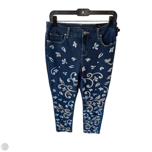 Jeans Skinny By Chicos In Blue Denim, Size: 4