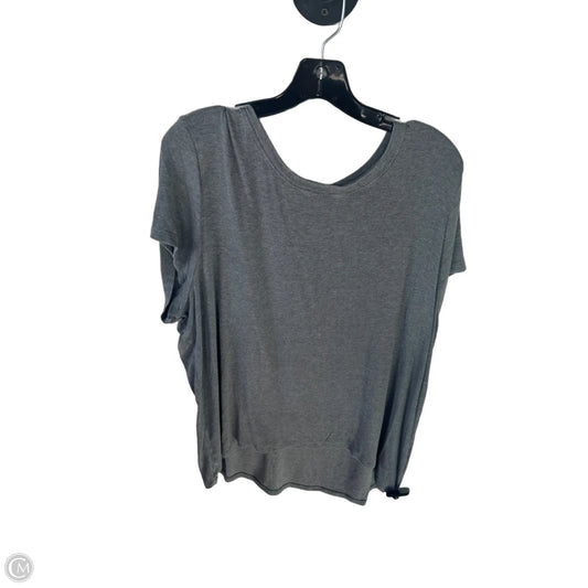 Athletic Top Short Sleeve By Athleta In Grey, Size: Xl