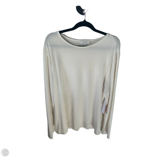 Top Long Sleeve By Banana Republic In Cream, Size: Xxl