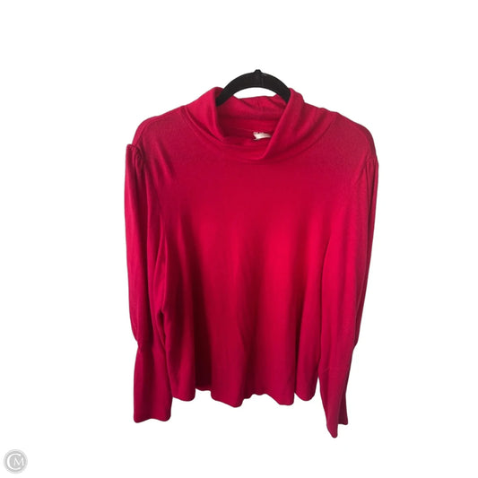 Top Long Sleeve By Anthropologie In Pink, Size: Xl