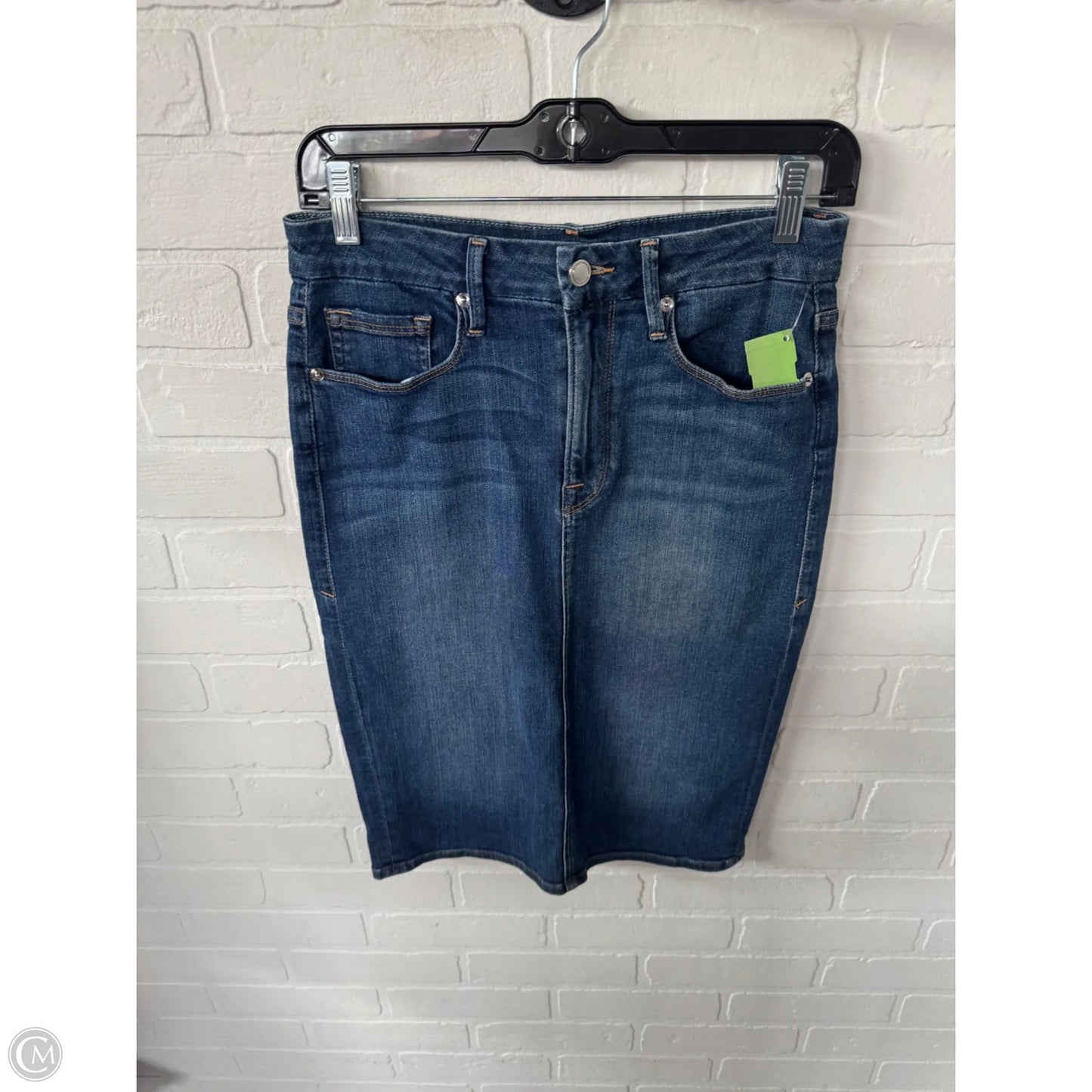 Skirt Mini & Short By Good American In Blue Denim, Size: 6