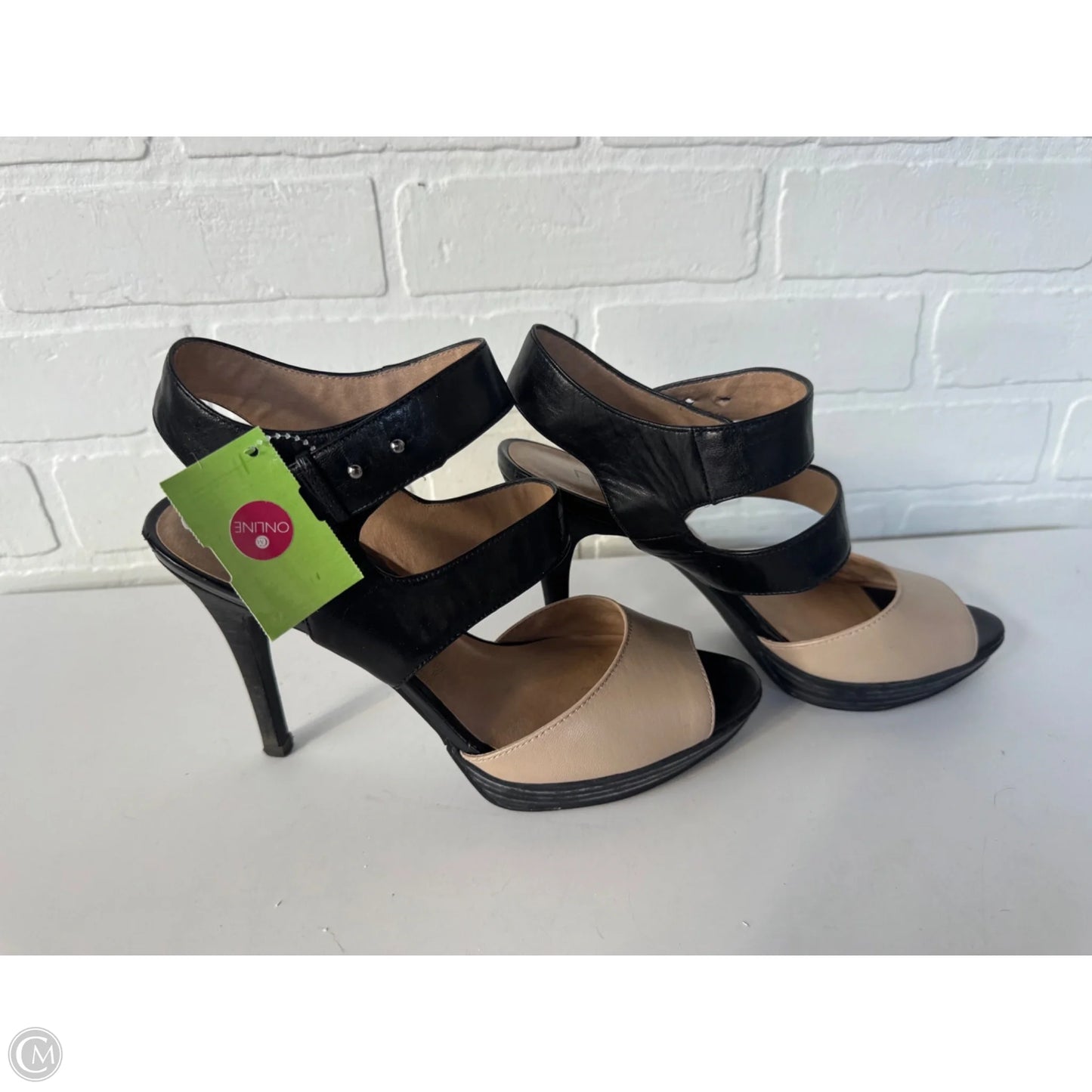 Sandals Heels Stiletto By Clothes Mentor In Black & Brown, Size: 8
