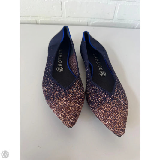 Shoes Flats By Rothys In Blue & Gold, Size: 9