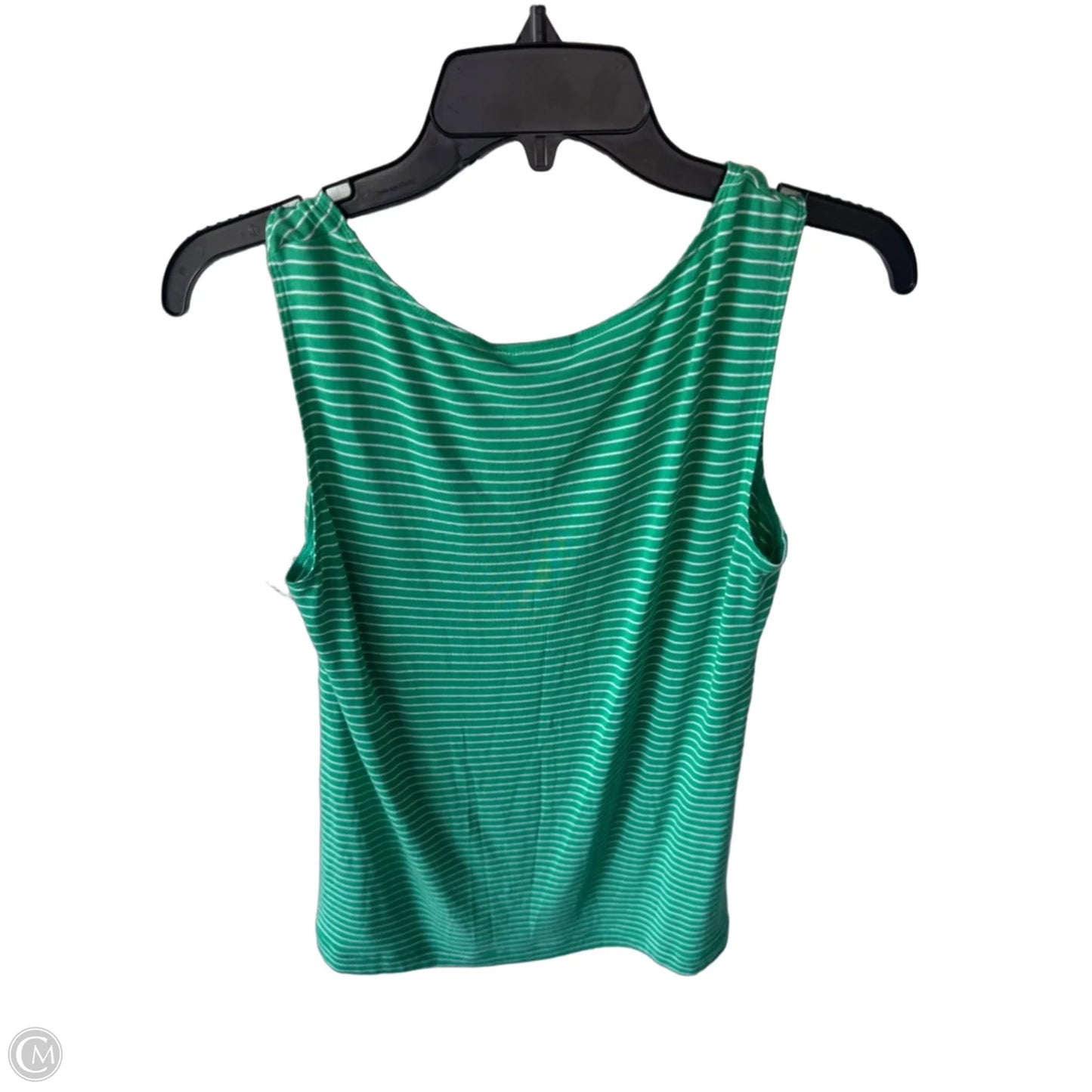 Top Short Sleeve By Cabi In Green & White, Size: S