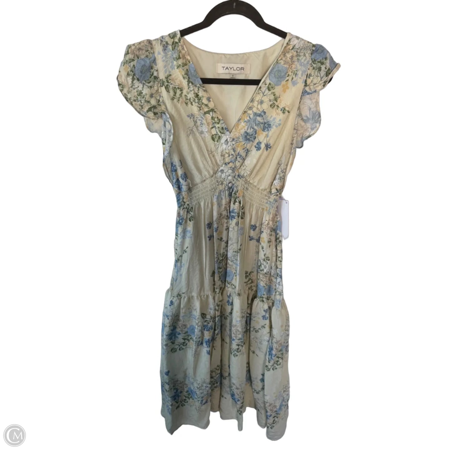 Dress Party Midi By Taylor In Floral Print, Size: M
