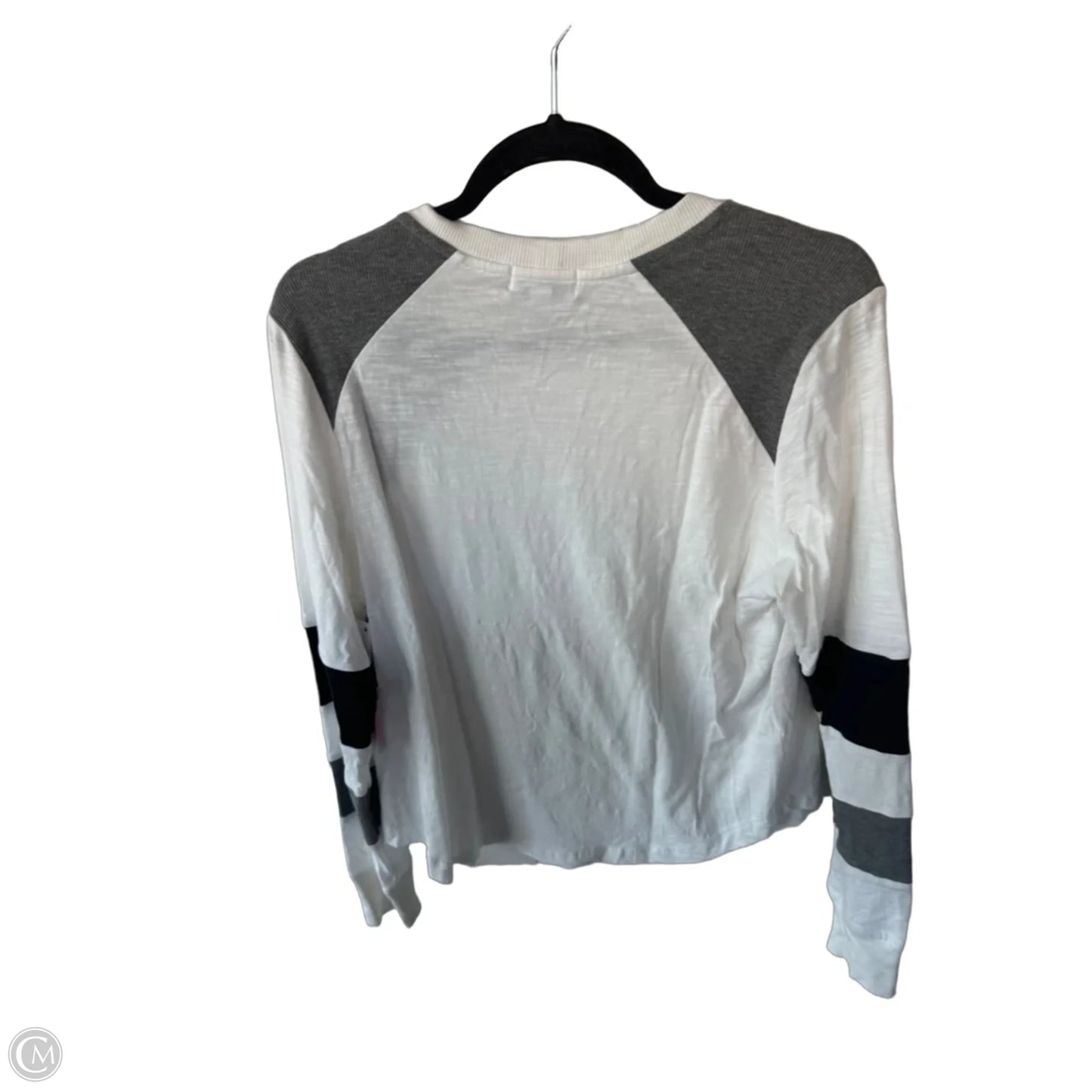 Top Long Sleeve By Evereve In Black & White, Size: M