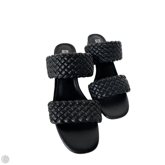 Sandals Heels Block By Steve Madden In Black, Size: 9
