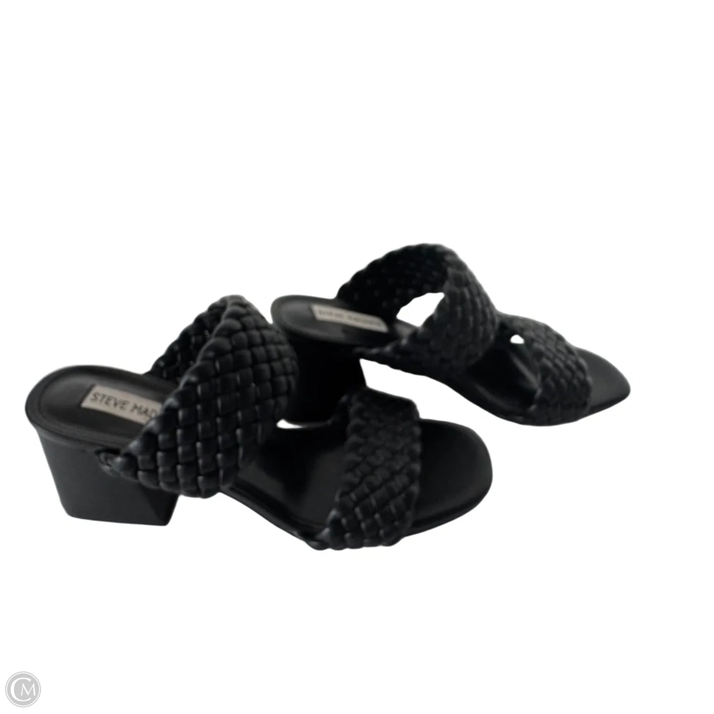 Sandals Heels Block By Steve Madden In Black, Size: 9