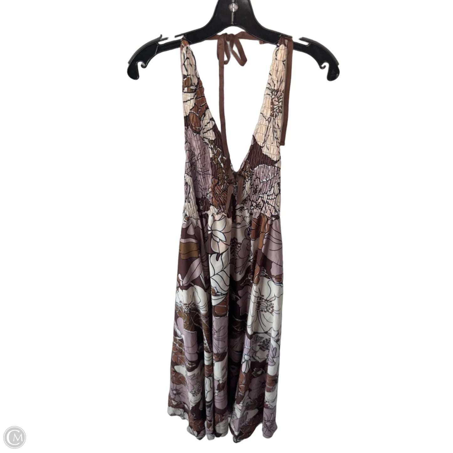 Dress Casual Maxi By Cme In Brown & Cream, Size: M