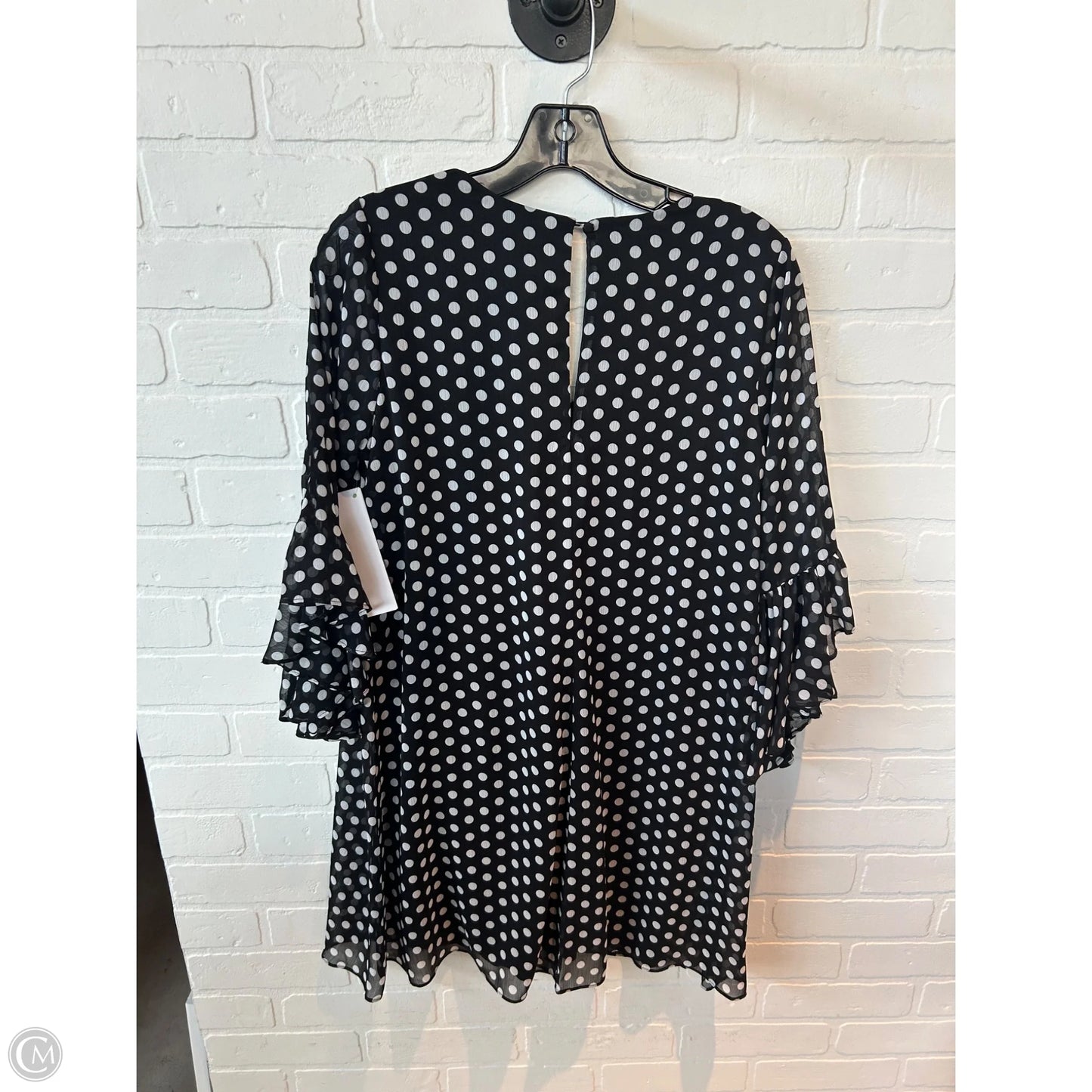 Dress Casual Midi By Calvin Klein In Black & White, Size: 8p