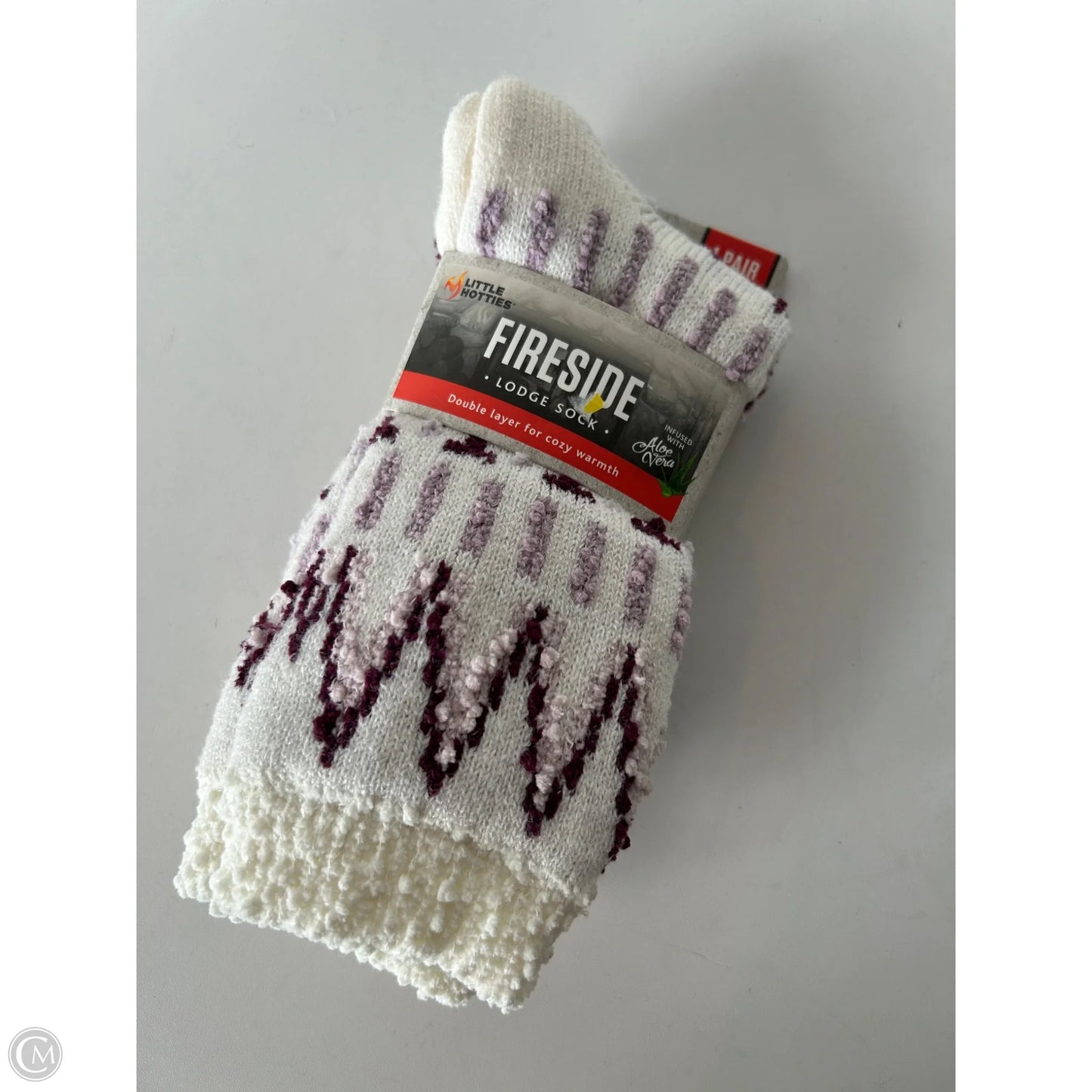Socks By Clothes Mentor In Brown & White, Size: Osfm