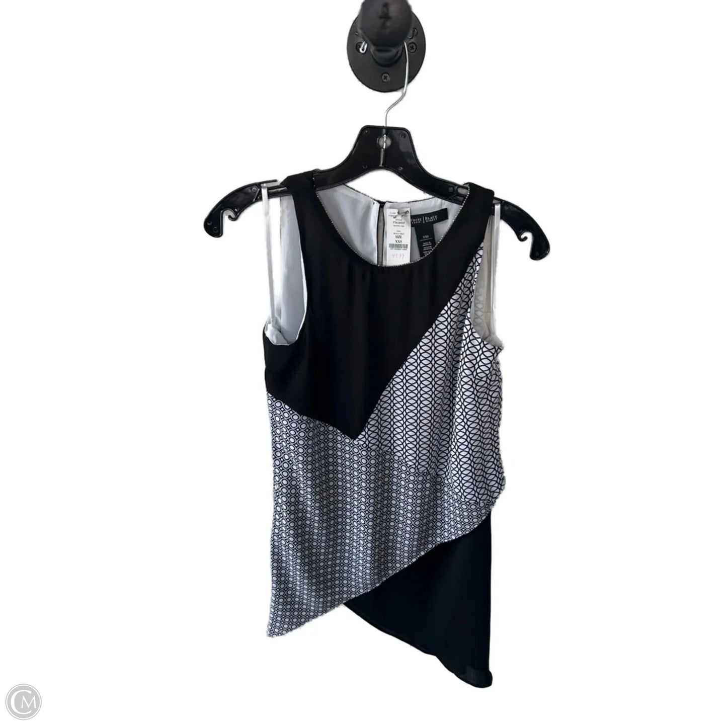 Top Sleeveless By White House Black Market In Black & White, Size: Xxs