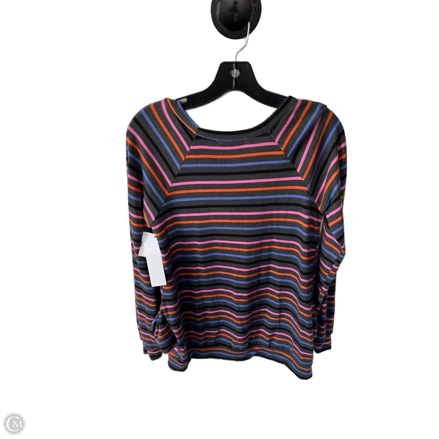 Top Long Sleeve By Clothes Mentor In Grey & Orange, Size: S